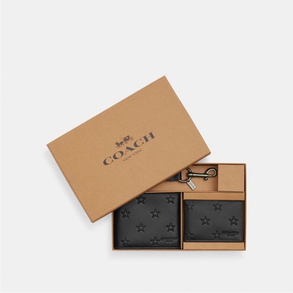 NWT!COACH BOXED 3 IN 1 WALLET GIFT SET WITH STAR PRINT(COACH CW350)Holiday Gift - Picture 10 of 12
